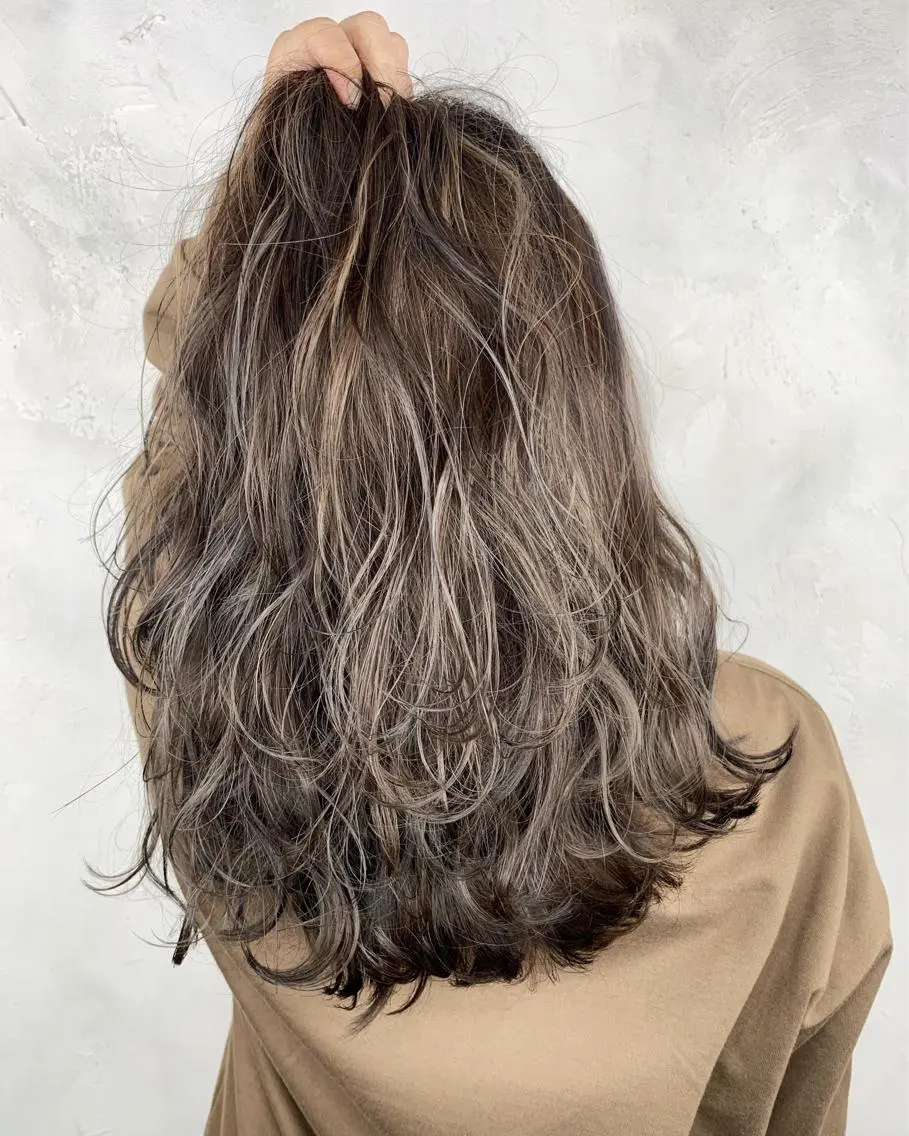 セミロング カラー 沖縄東京2拠点美容師 mamicoのヘアスタイル
