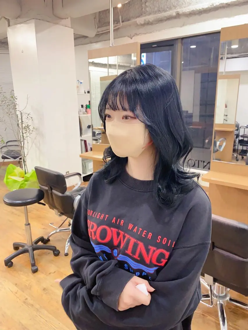 セミロング くびれヘア 韓国風ヘア ヘアカラー トリートメント 韓国ヘア🇰🇷 スズキのヘアスタイル