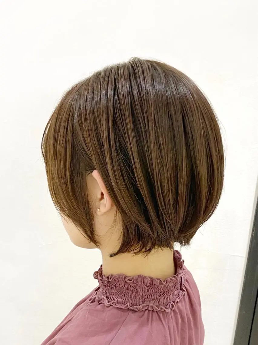 ショート カラー ショートヘア 予約 停止のヘアスタイル