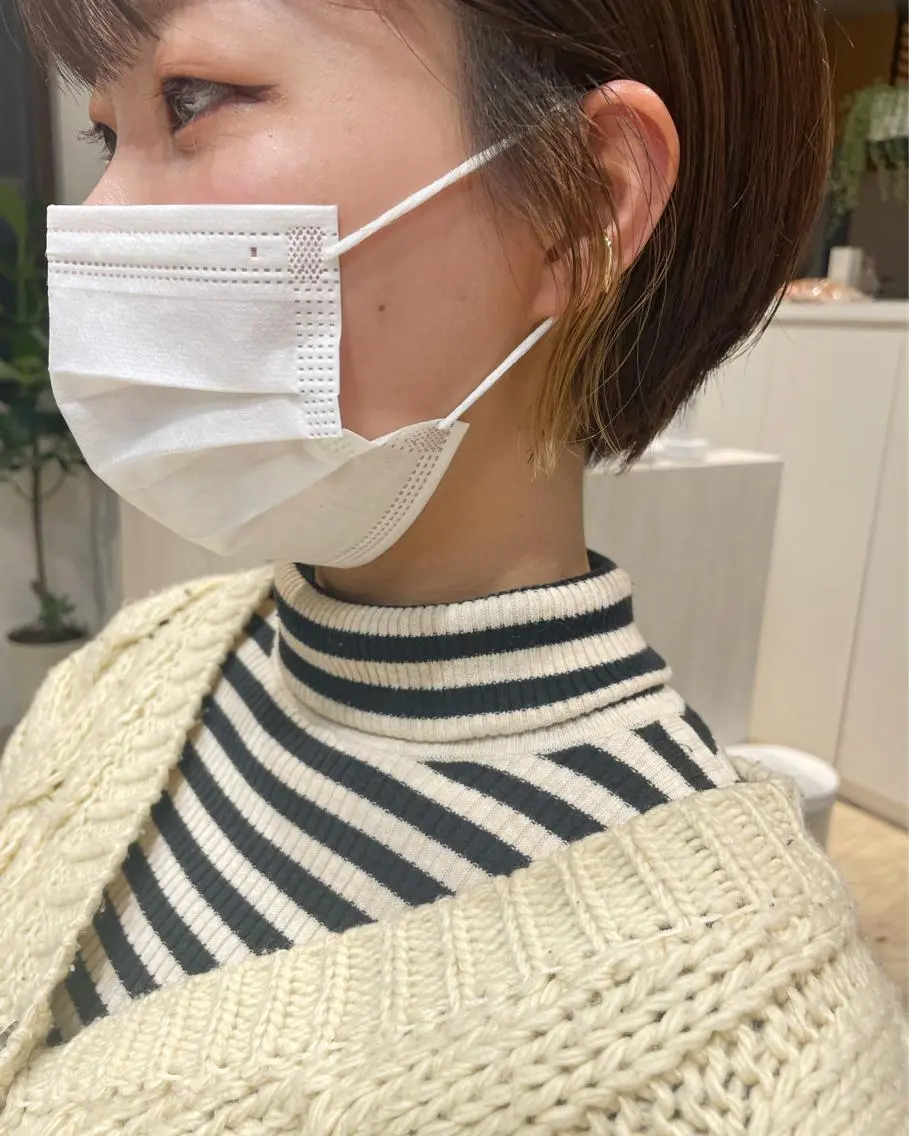 ショート カラー パーマ ヘアアレンジ ショートヘア カット トリートメント 髪質改善カラー&TR 縮毛矯正/弱酸性矯正のヘアスタイル