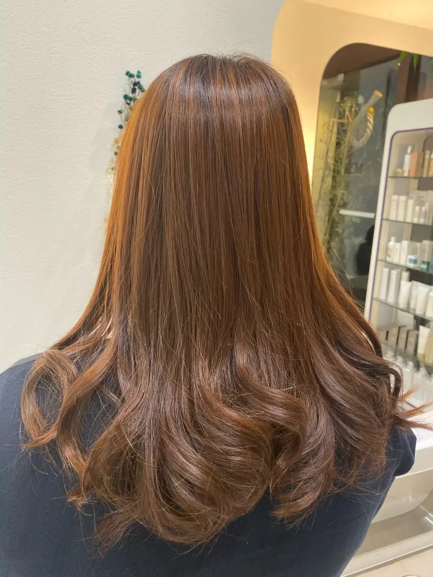 セミロング 縮毛矯正 河原町/艶髪/西田 晴香のヘアスタイル