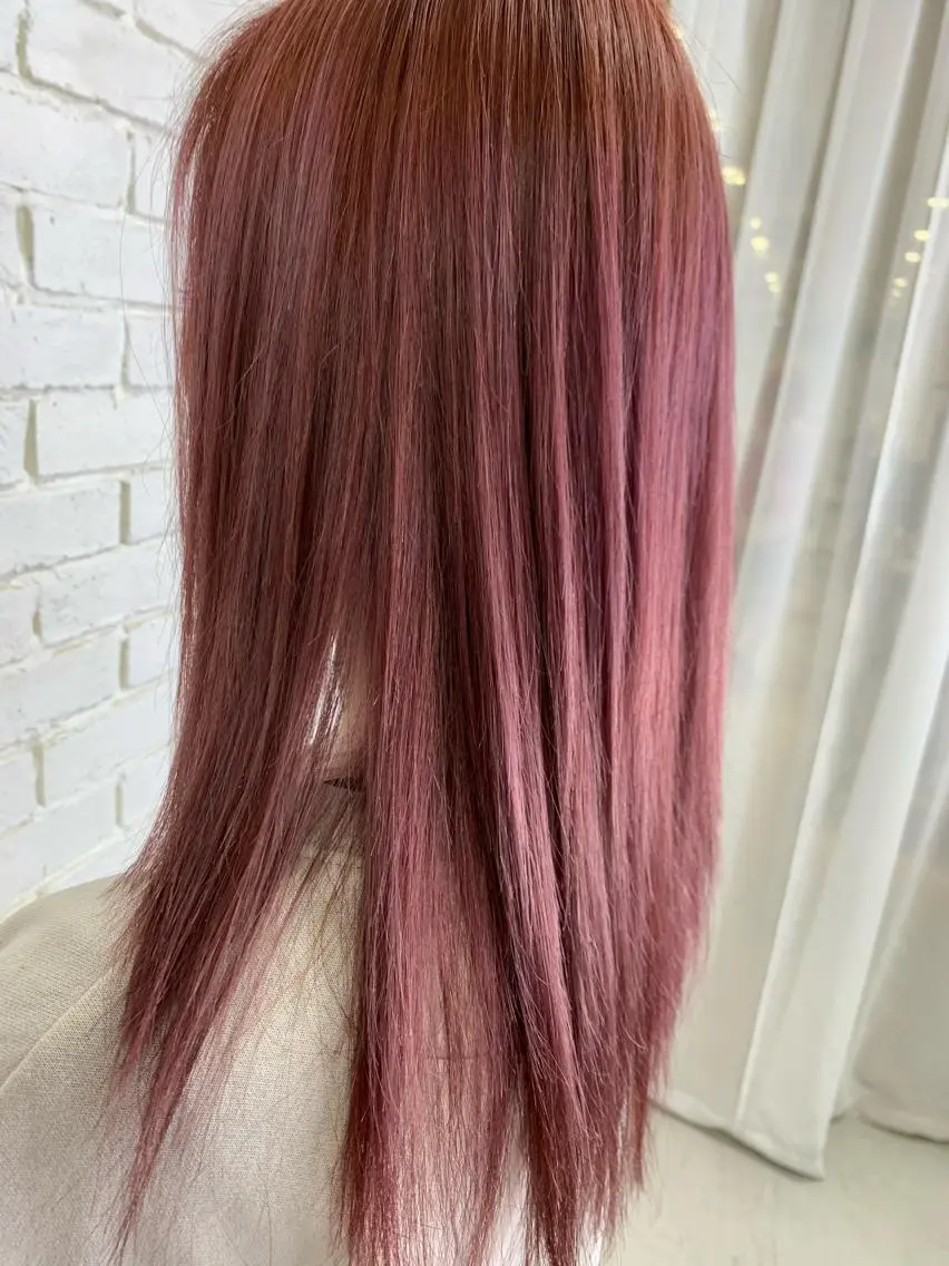 セミロング カラー カシス LUXBE LUCEのヘアスタイル