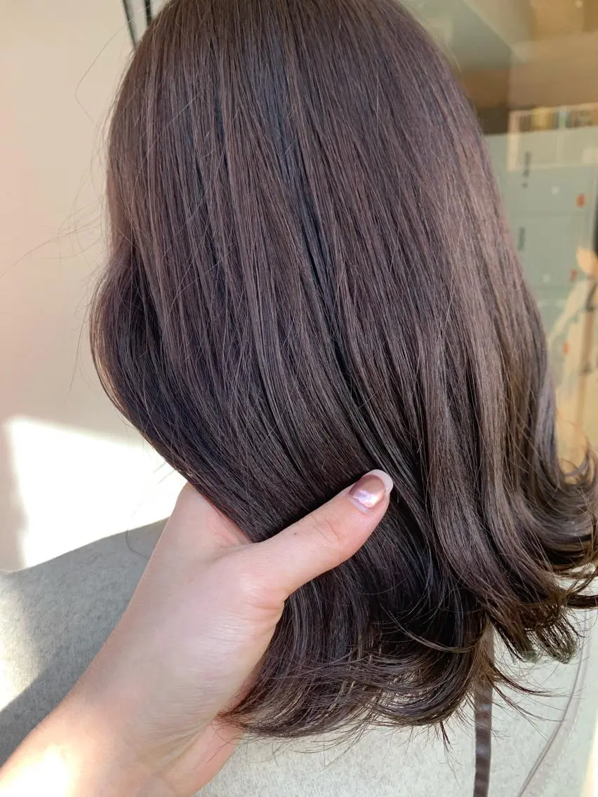 セミロング カラー ブリーチ ブリーチなしカラー ヘアカラー トリートメント 田中 優衣のヘアスタイル