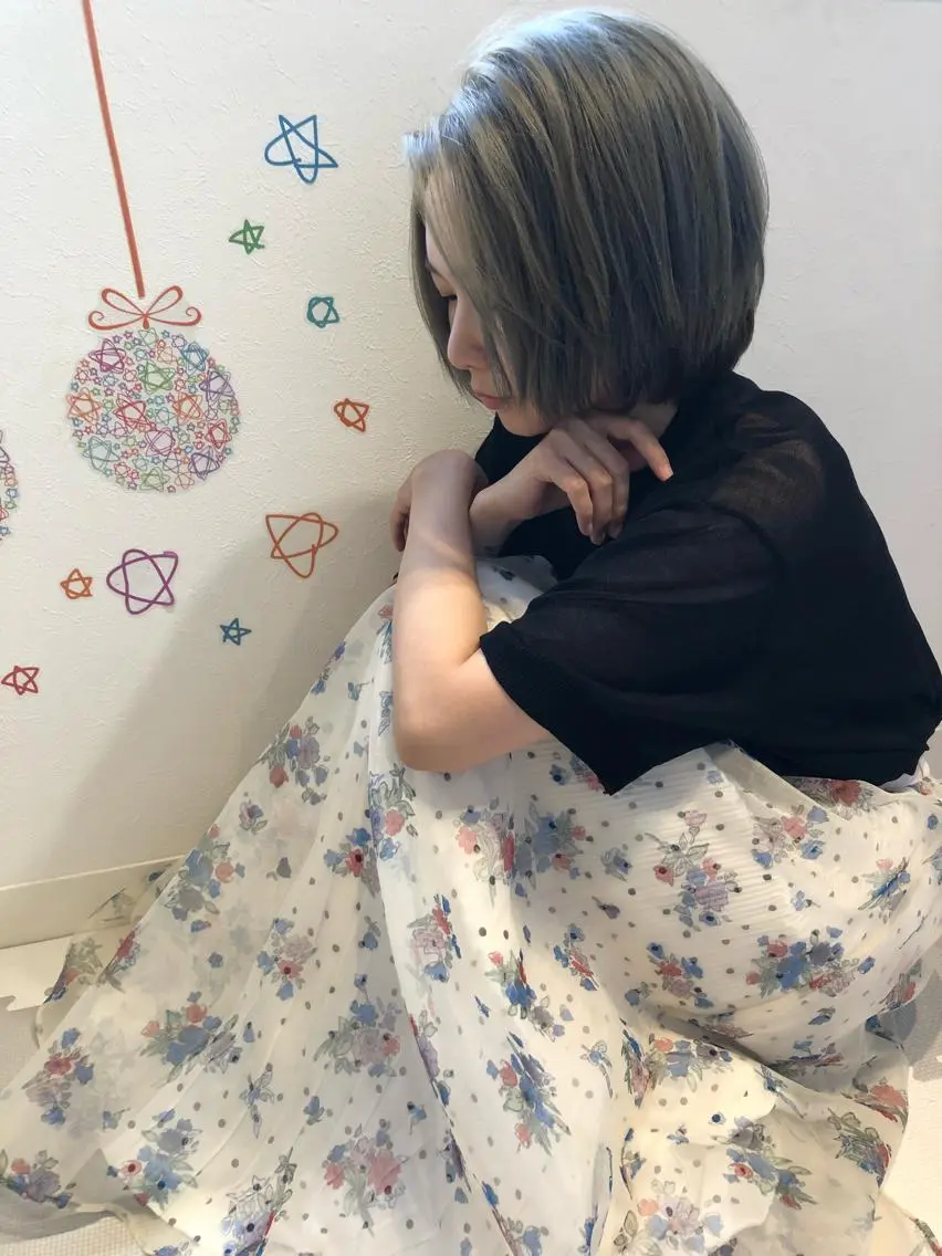 ショート ヘアカラー トリートメント ⭐️艶髪⭐️髪質改善 newi町田 山本のヘアスタイル