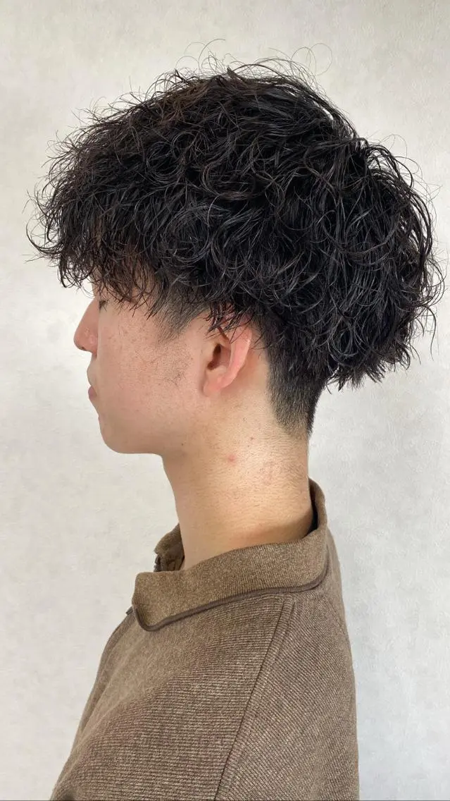 ショート パーマ カット パーマ Lumiere 鈴木翔平のヘアスタイル