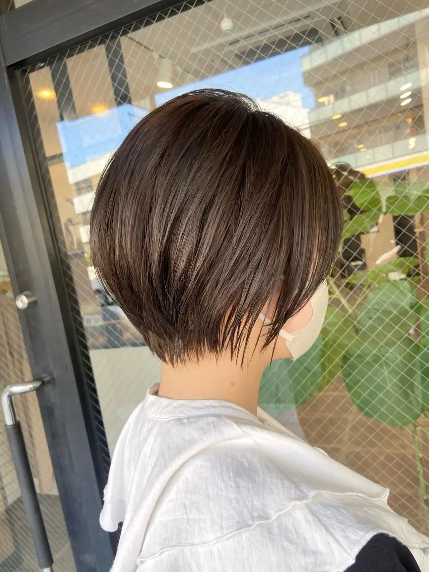 ショート ショートボブ ボブ ショートヘア 柏韓国ヘア 白石芽衣のヘアスタイル