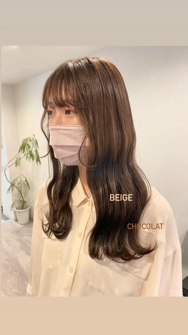 ロング カラー カット ヘアカラー トリートメント 北山 巴奈のヘアスタイル
