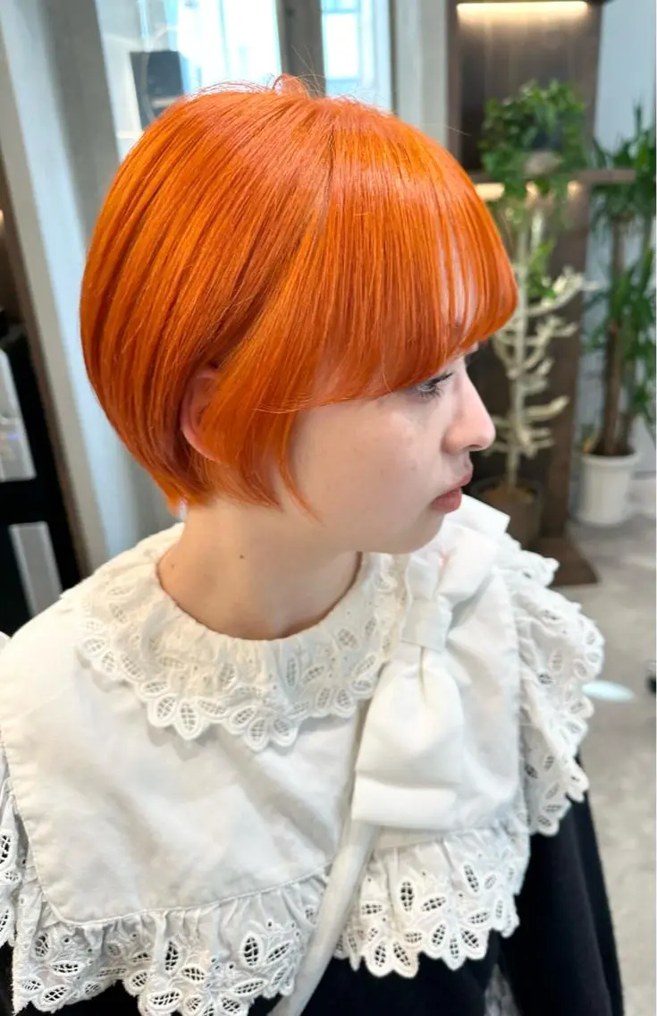 ショート カット ヘアカラー トリートメント ✨透明感カラー✨ ✨小顔カット✨山木のヘアスタイル