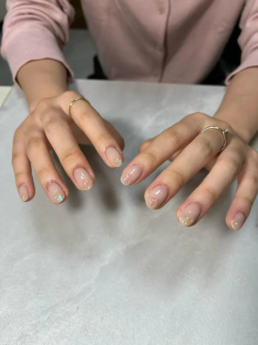 ネイル オーロラネイル ぷっくりネイル SAKU nail 作島茜のネイルデザイン