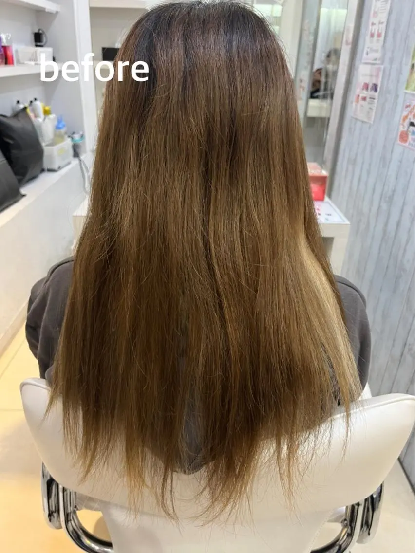 セミロング 髪質改善 トリートメント カット トリートメント 【髪質改善カラー】 瀧田嵐士🇰🇷のヘアスタイル