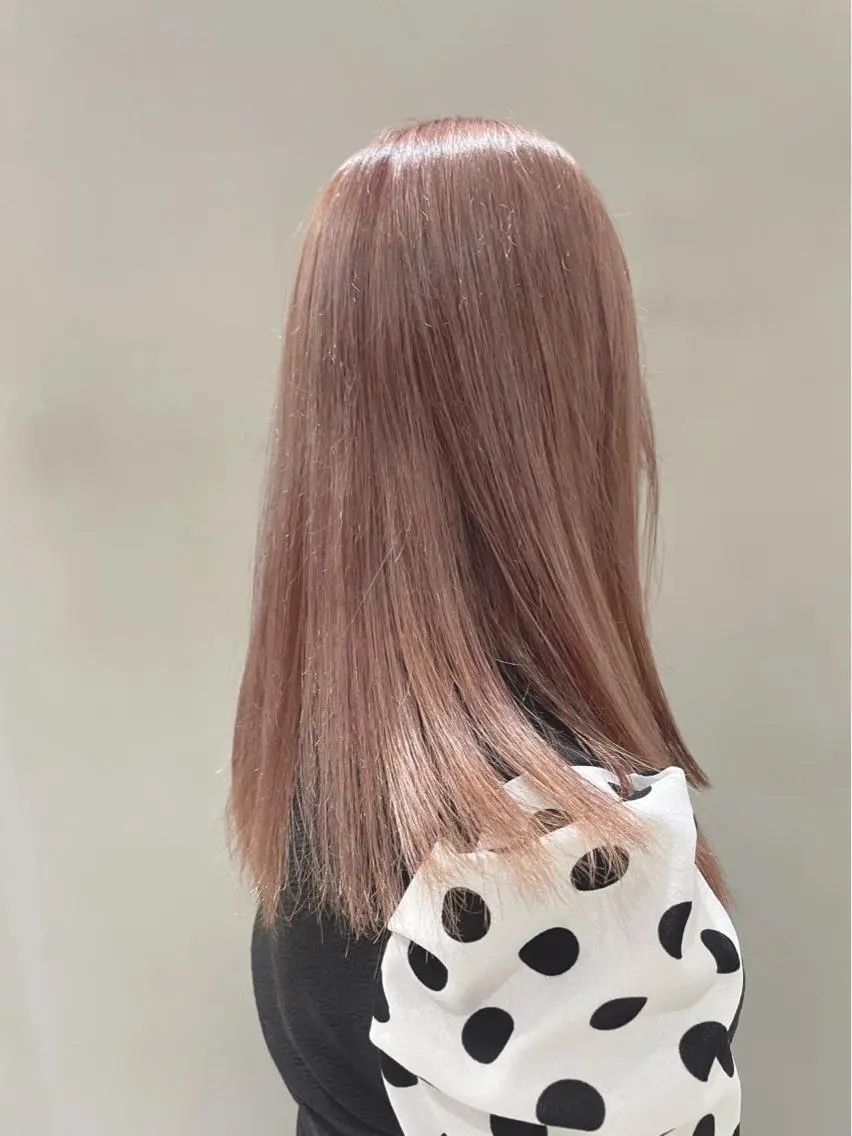 セミロング カラー ブリーチ ピンクカラー ヘアカラー カットモデル募集 ミネのヘアスタイル