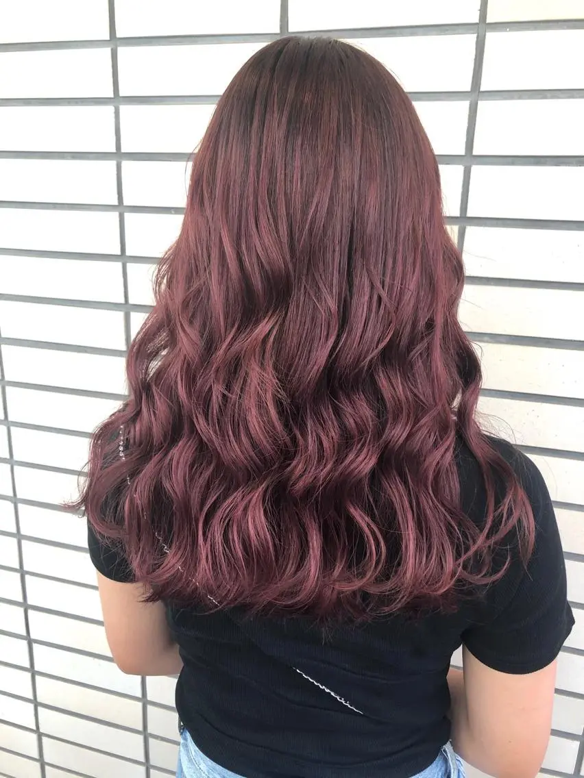 ロング カラー ダブルカラー ラベンダーカラー ピンクカラー ピンクラベンダー ヘアカラー 🤍2nd🤍田所 美希のヘアスタイル