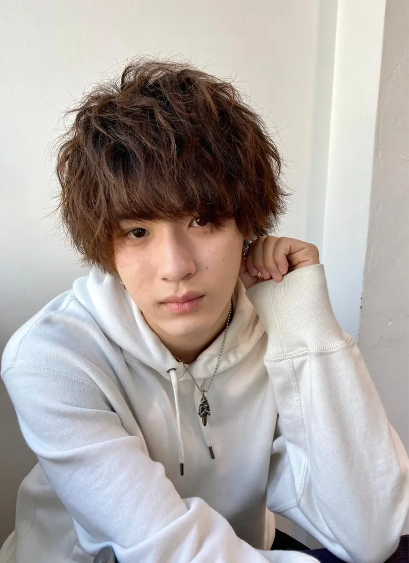 ミディアム カラー ヘアアレンジ カット ヘアカラー トリートメント ヘッドスパ ヘアセット ✨【公式】渋谷メンズ サロン BLUCK✨のヘアスタイル