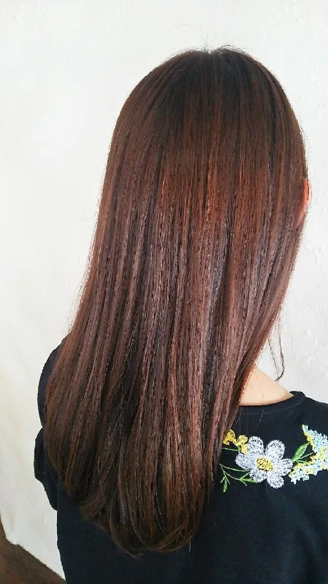 ロング カラー ブラウンカラー こだしま   みなのヘアスタイル