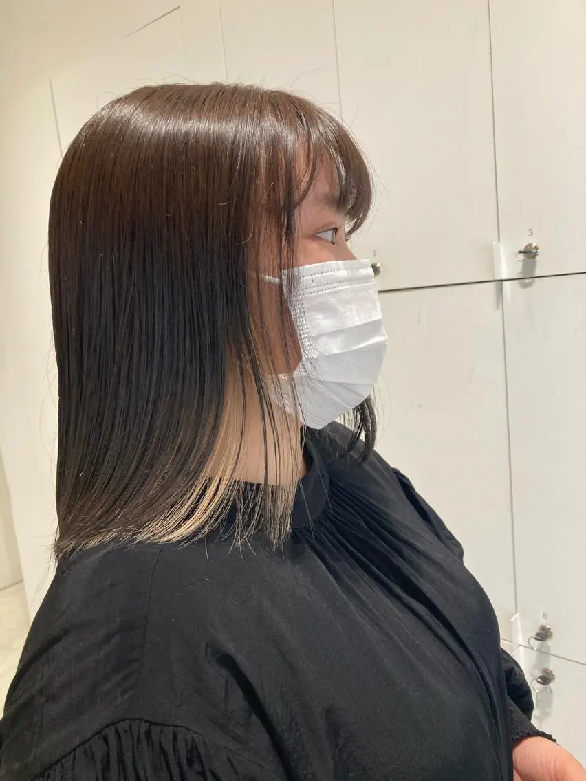 ミディアム カラー ヘアカラー 透明感カラー🫧 nanohaのヘアスタイル