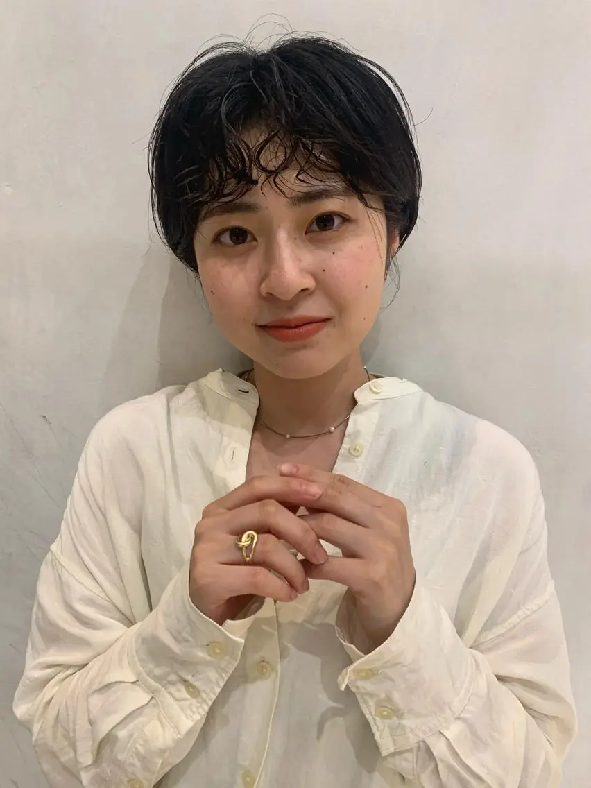 ショート パーマ ショートヘア ミゾブチ ユリカのヘアスタイル