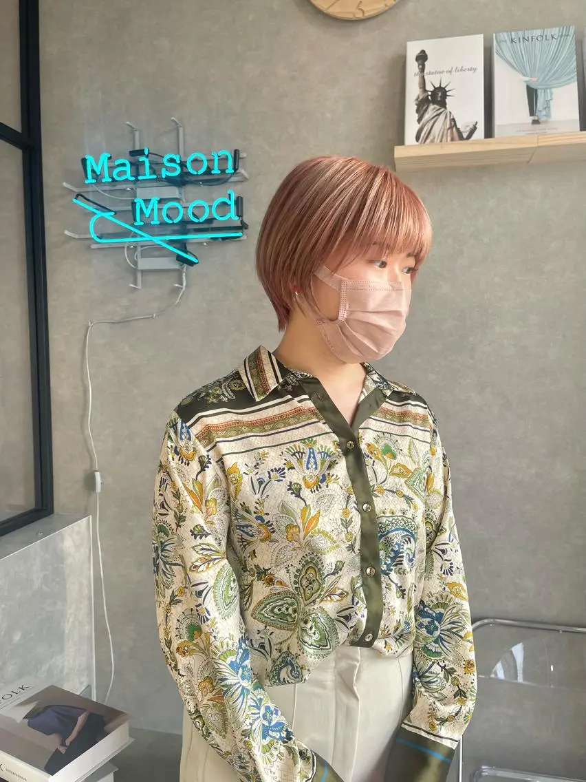ショート カラー カット ヘアカラー トリートメント 一ノ瀬 暁のヘアスタイル