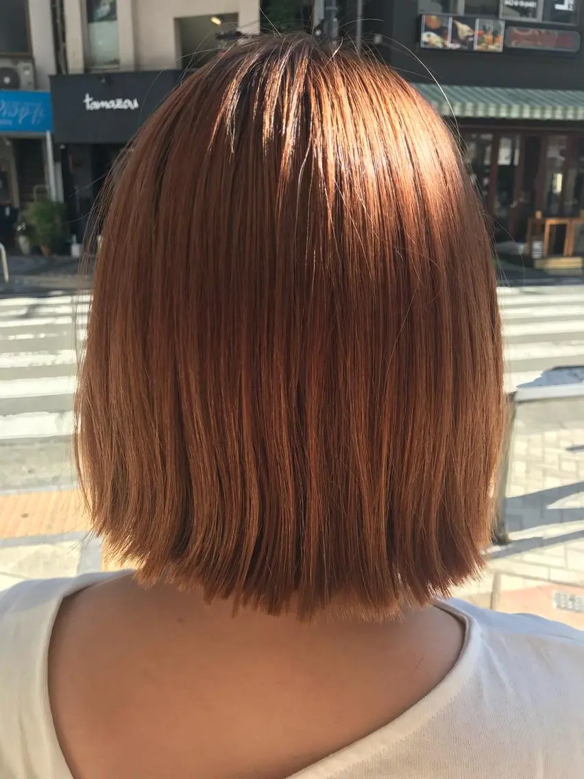 セミロング 切りっぱなしボブ ボブ CHIHIRO 渋谷Litのマツエク・マツパデザイン