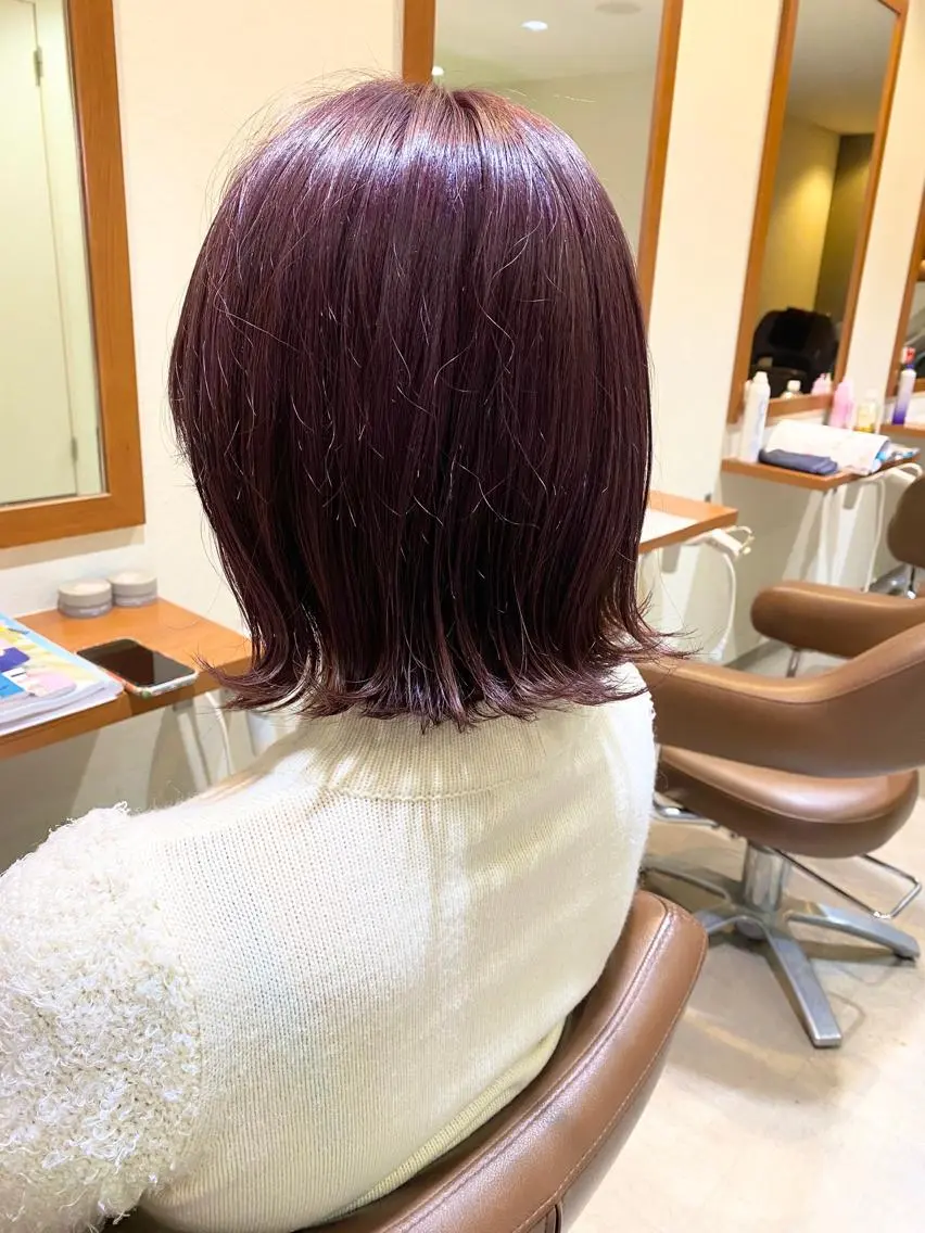 ショート カラー ピンクカラー パープルカラー ヘアカラー トリートメント 萩原 凌✄のヘアスタイル