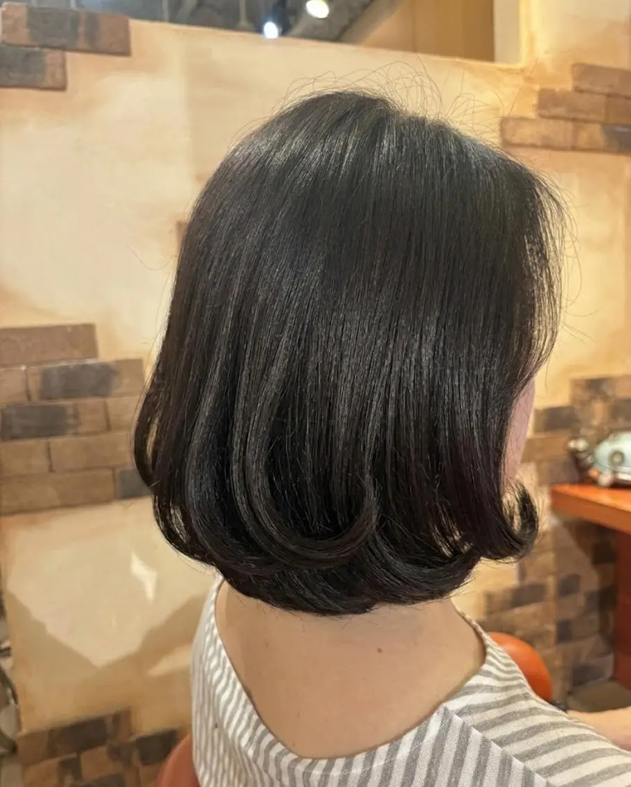 ミディアム ミディアムパーマ ボブ カット パーマ トリートメント ヘッドスパ flencia 丸 和博|カットのヘアスタイル