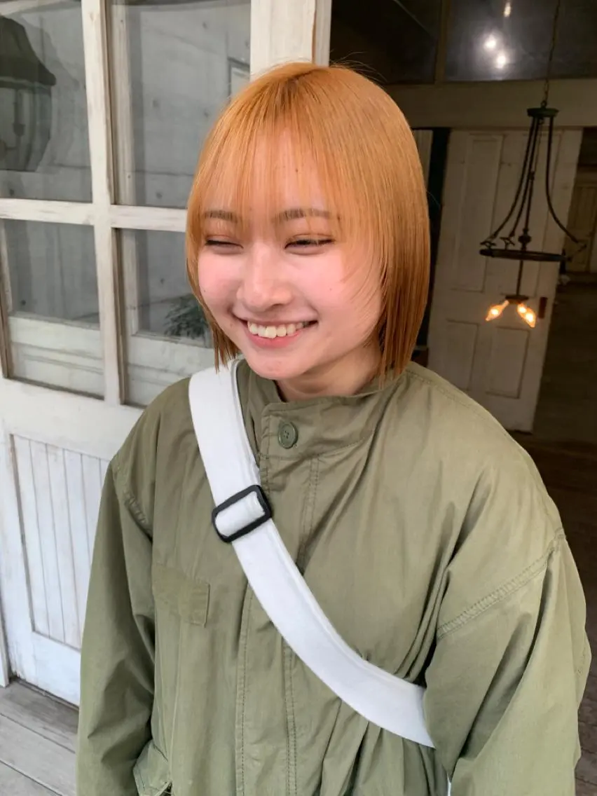ショート カラー ヘアアレンジ キッズ ショートボブ バレイヤージュ ブリーチ ケアブリーチ 透明感カラー ravens代表 ヒロムのヘアスタイル