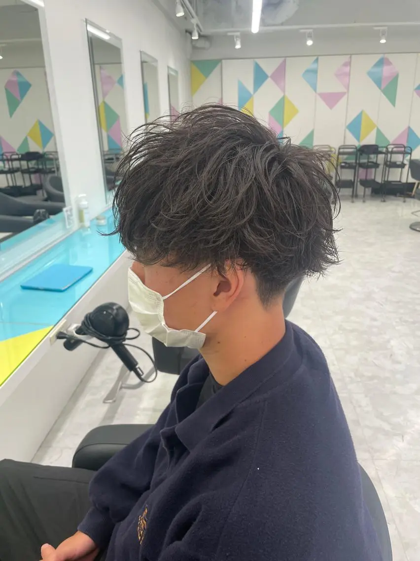 ショート カラー パーマ メンズ 【メンズサロン】 BLUCK 横浜のヘアスタイル