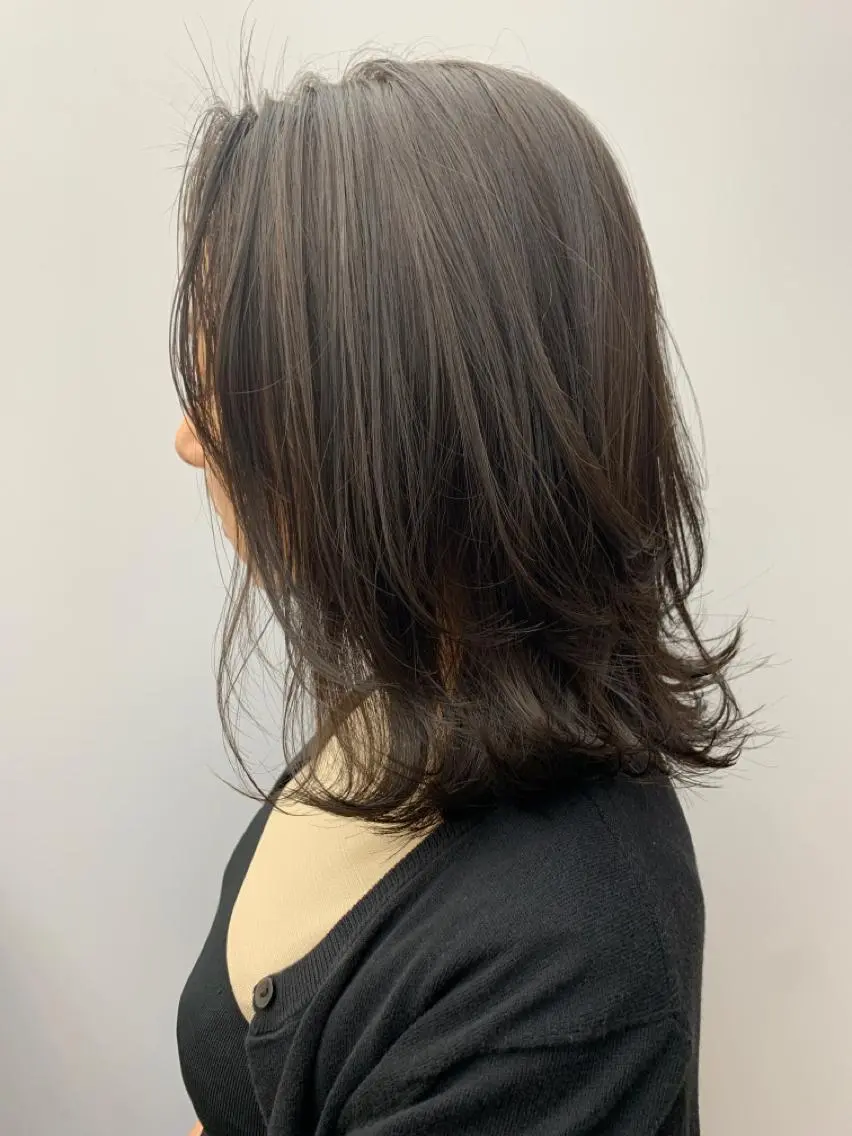 ミディアム カラー グレージュ 縮毛矯正×髪質改善 店長　DAITOのヘアスタイル