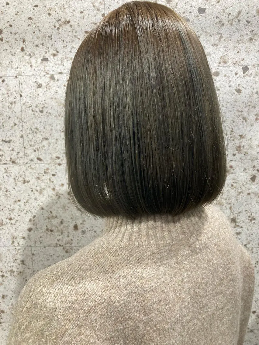ショート カラー 髪質改善.縮毛矯正 ×韓国ヘアyukiのヘアスタイル