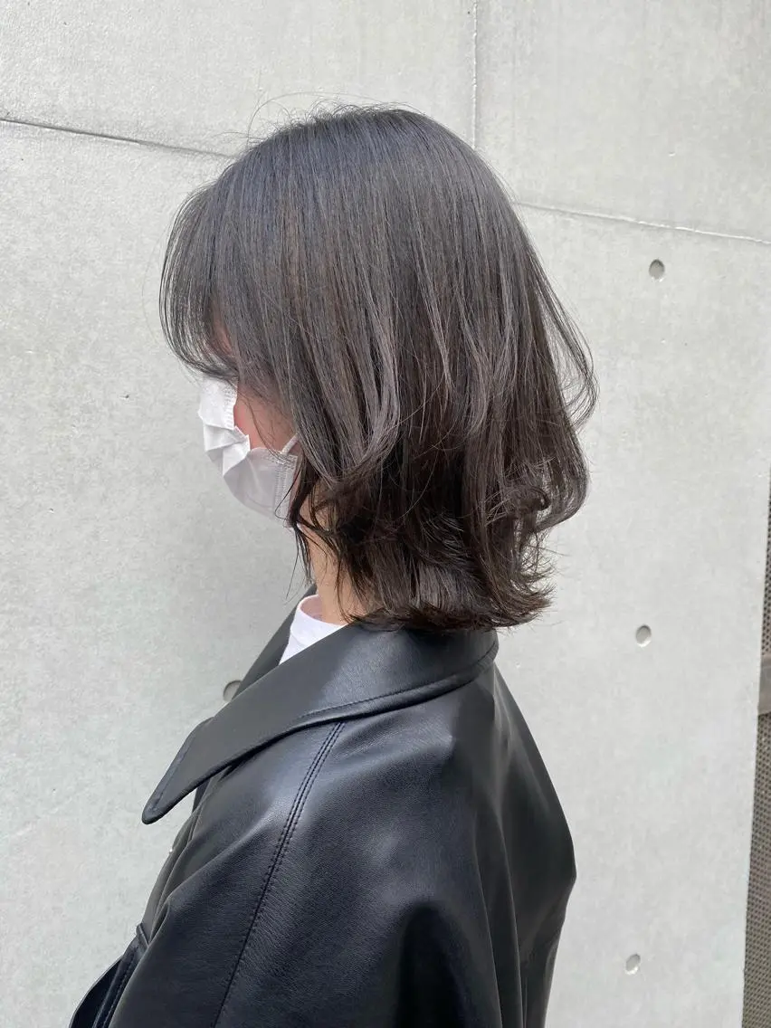 ミディアム カラー ウルフカット ハッシュカット/七海のヘアスタイル