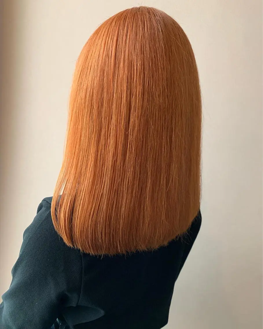 ロング カラー ブリーチ オレンジ カット ヘアカラー トリートメント hubhair レイヤー/透明感のヘアスタイル