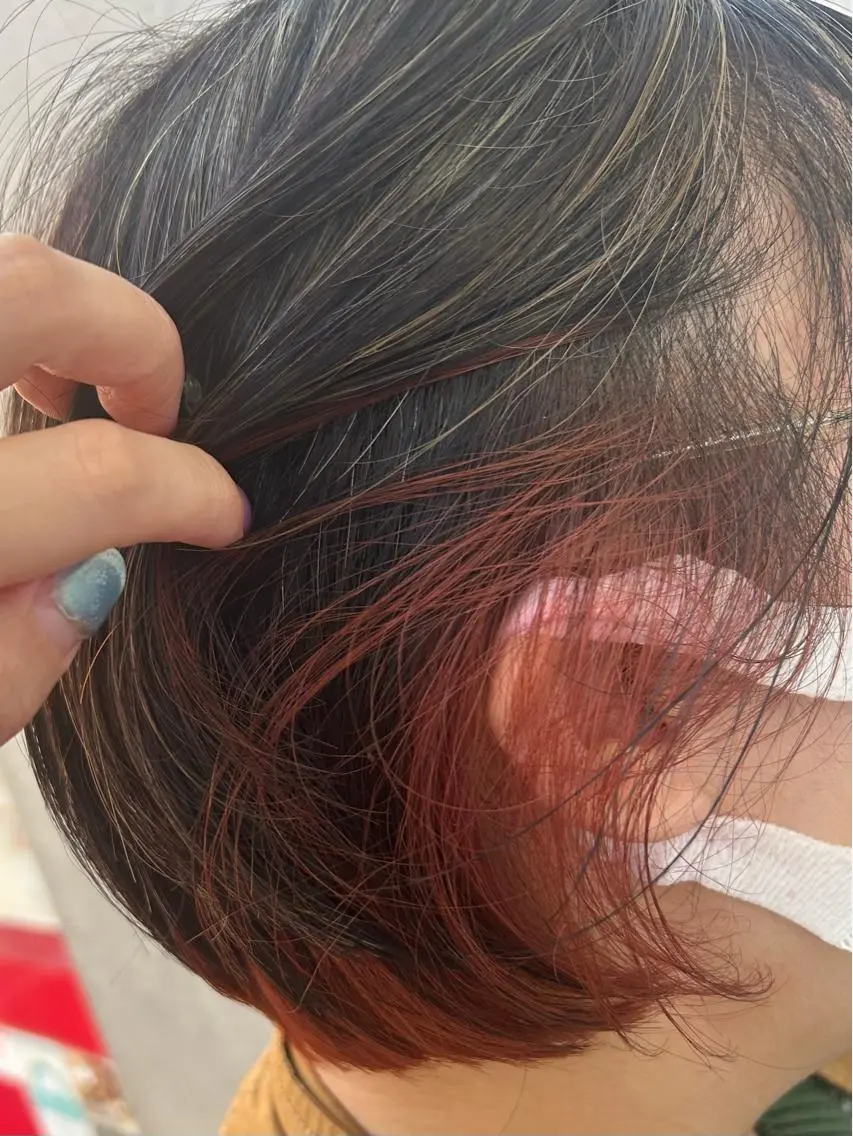 ショート カラー ハイライトカラー ハイライト 阪口 依美奈のヘアスタイル