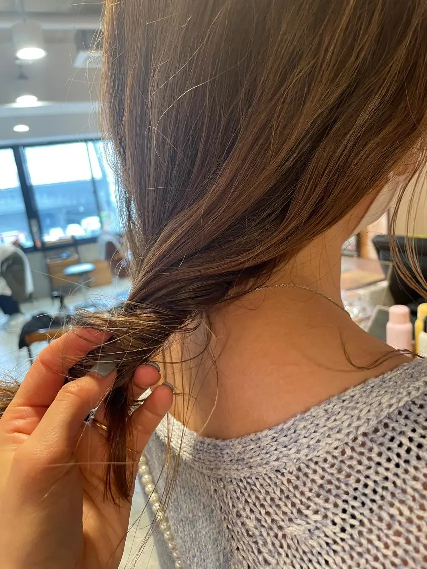 ロング ハイライト カット ヘアカラー トリートメント ayane⭐️ボブ・ ショート・パーマのヘアスタイル