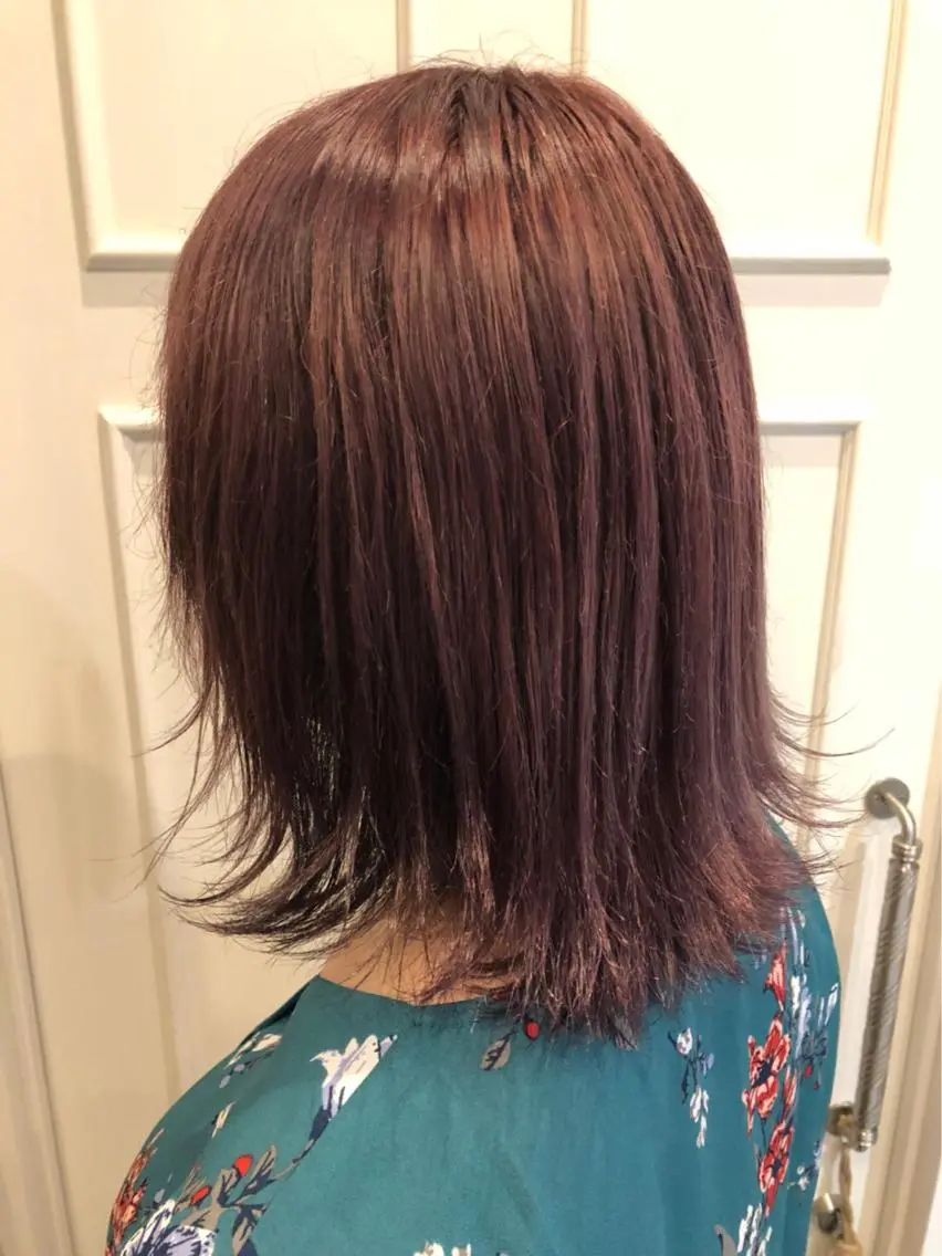 ミディアム カラー ピンクカラー バイオレットカラー 🫟Blanco🫟 Color&Careのヘアスタイル