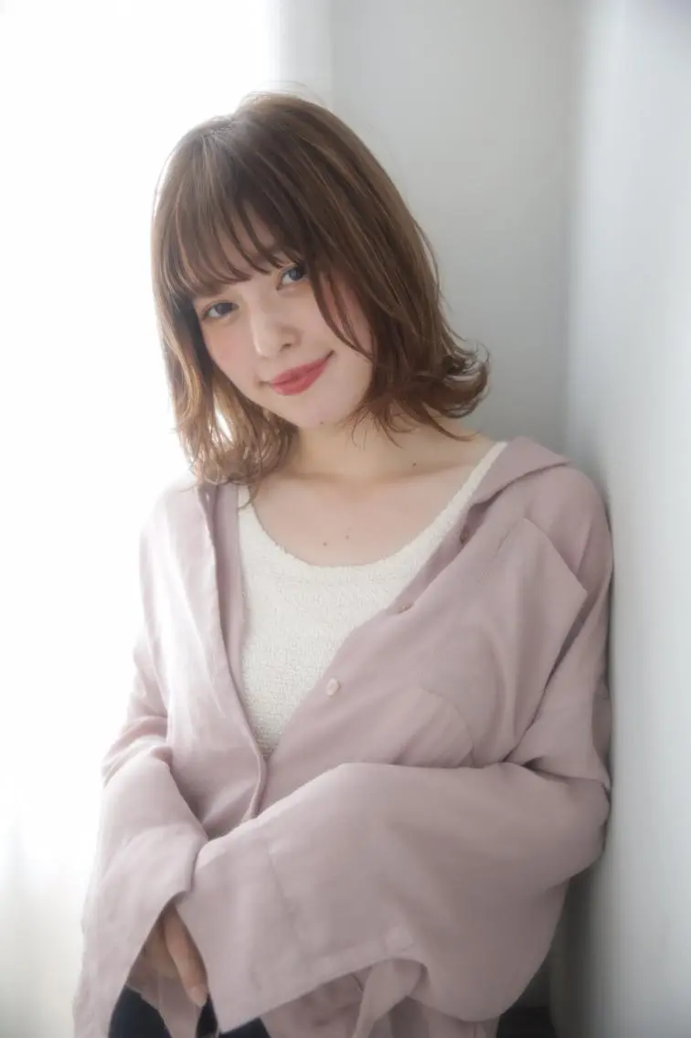 ミディアム カラー レイヤーカット✂️ 横浜No1♡下鳥翔子のヘアスタイル