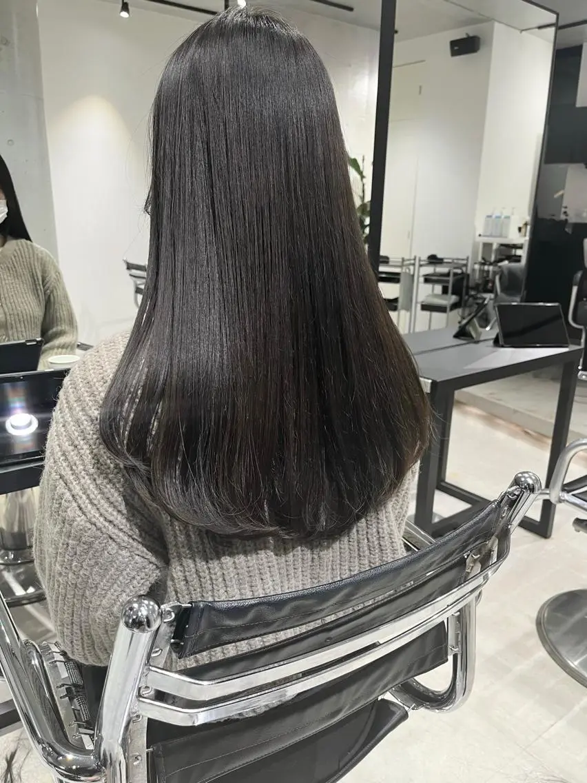 カラー パーマ ヘアアレンジ 透明感/オリーブ/ グレージュ/YUKAのヘアスタイル