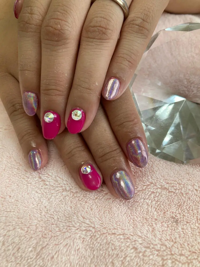 ネイル 長さ出し ワンカラーネイル ハンドネイル chii nailのネイルデザイン