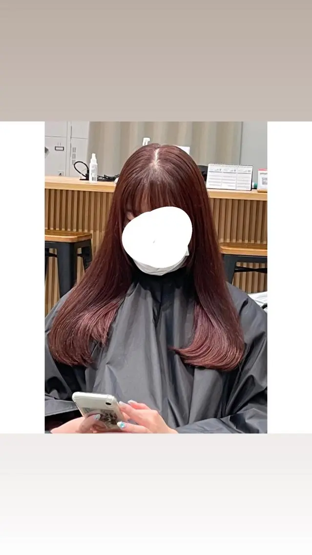 ロング カラー ピンクカラー ヘアカラー ピンクカラー🎀/ ミルクティー🍼花音のヘアスタイル