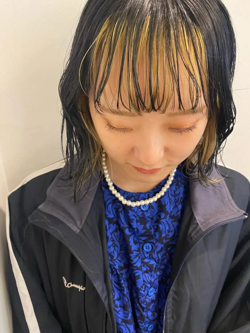ミディアム カラー stylist トモヤのヘアスタイル