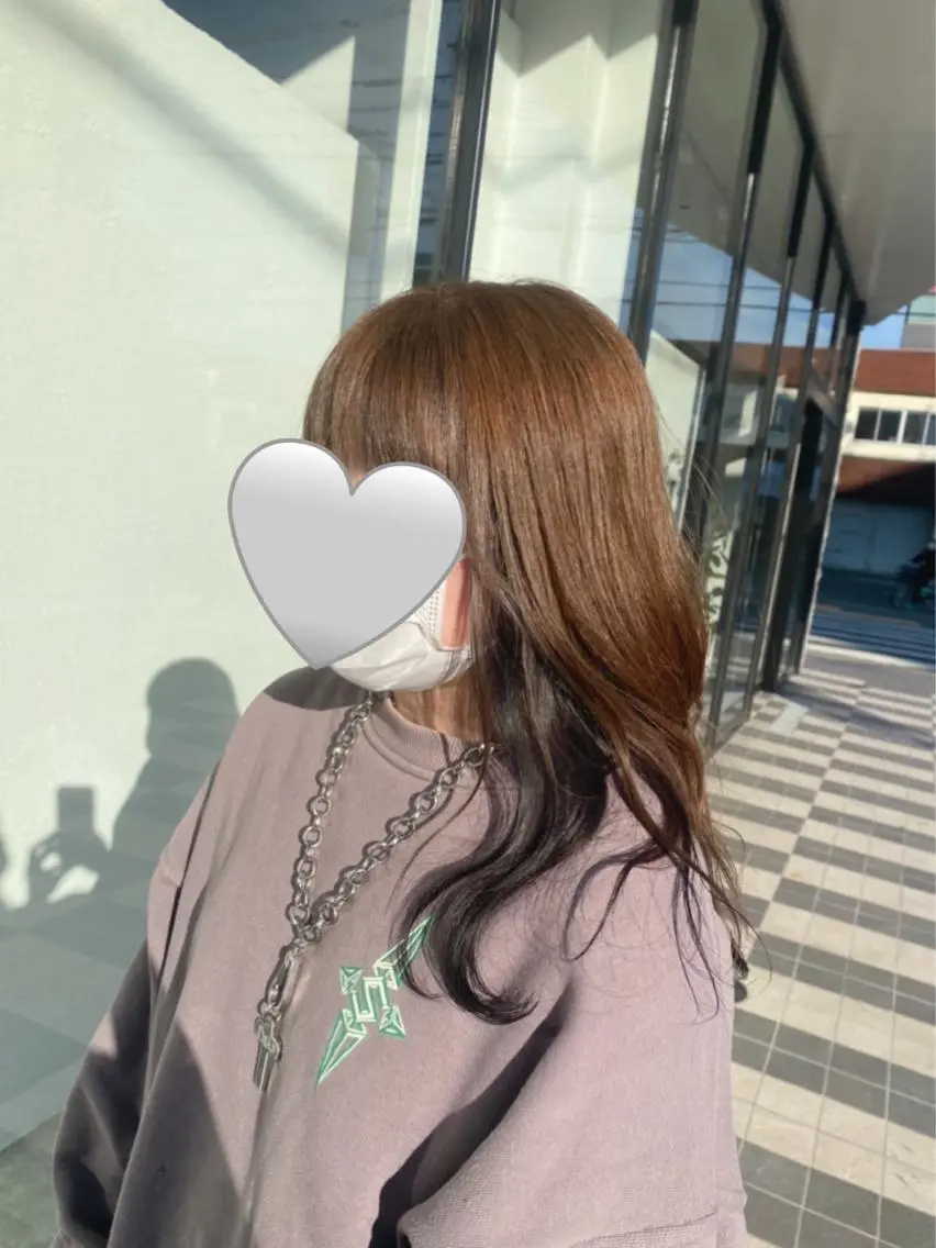カラー ベージュカラー 黒髪 オスズ 🎀´-のヘアスタイル