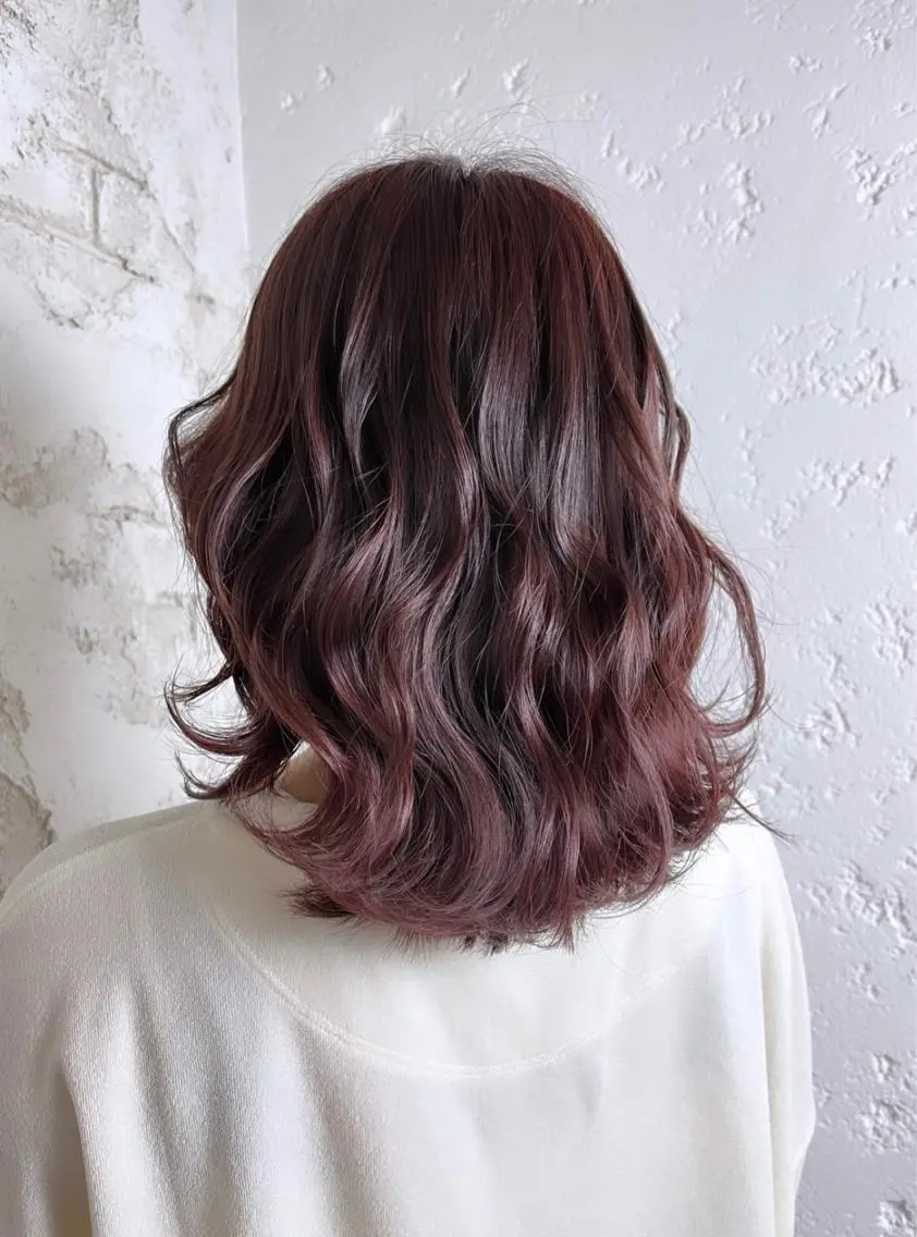 ミディアム カラー ヘアアレンジ 🪽髪質改善縮毛矯正 🤍MIU🤍のヘアスタイル