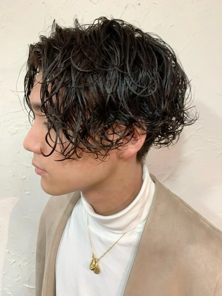 パーマ メンズ メンズパーマ スパイラルパーマ カット パーマ 深沢 秀のヘアスタイル