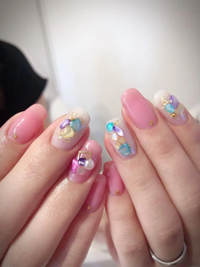 ネイル ストーンネイル ハンドネイル * haruのネイルデザイン