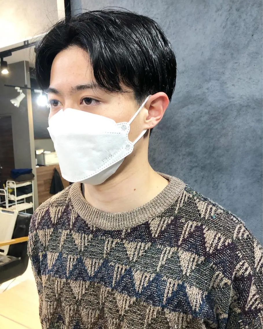 ヘアアレンジ メンズ センターパート メンズパーマ カット パーマ トリートメント ヘアセット メンズ特化✂️栗原 侑也のヘアスタイル