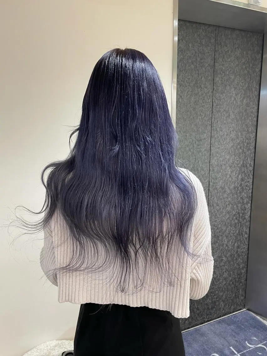 ロング パープルカラー ヘアカラー ♡透明感/艶カラー/ M a I ♡のヘアスタイル