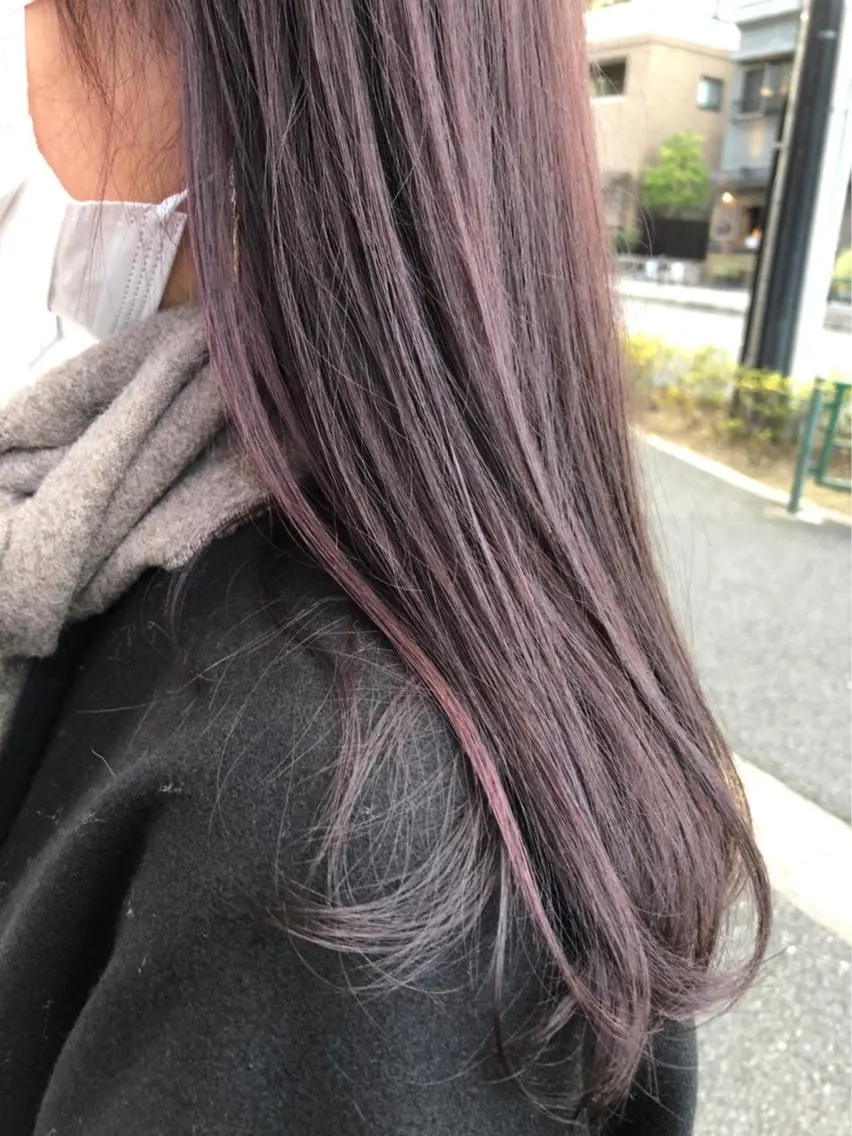 ロング カラー イヤリングカラー パープルカラー BASSA ANNEX店のヘアスタイル