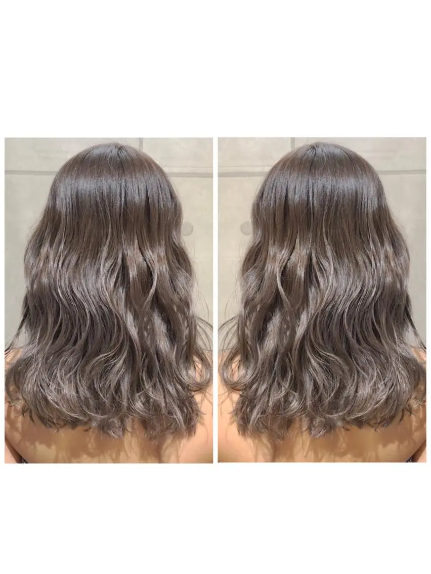 セミロング カラー グレージュ シルバー シルバーグレージュ ヘアカラー ブリーチ/髪質改善 🍀MASAKiのヘアスタイル