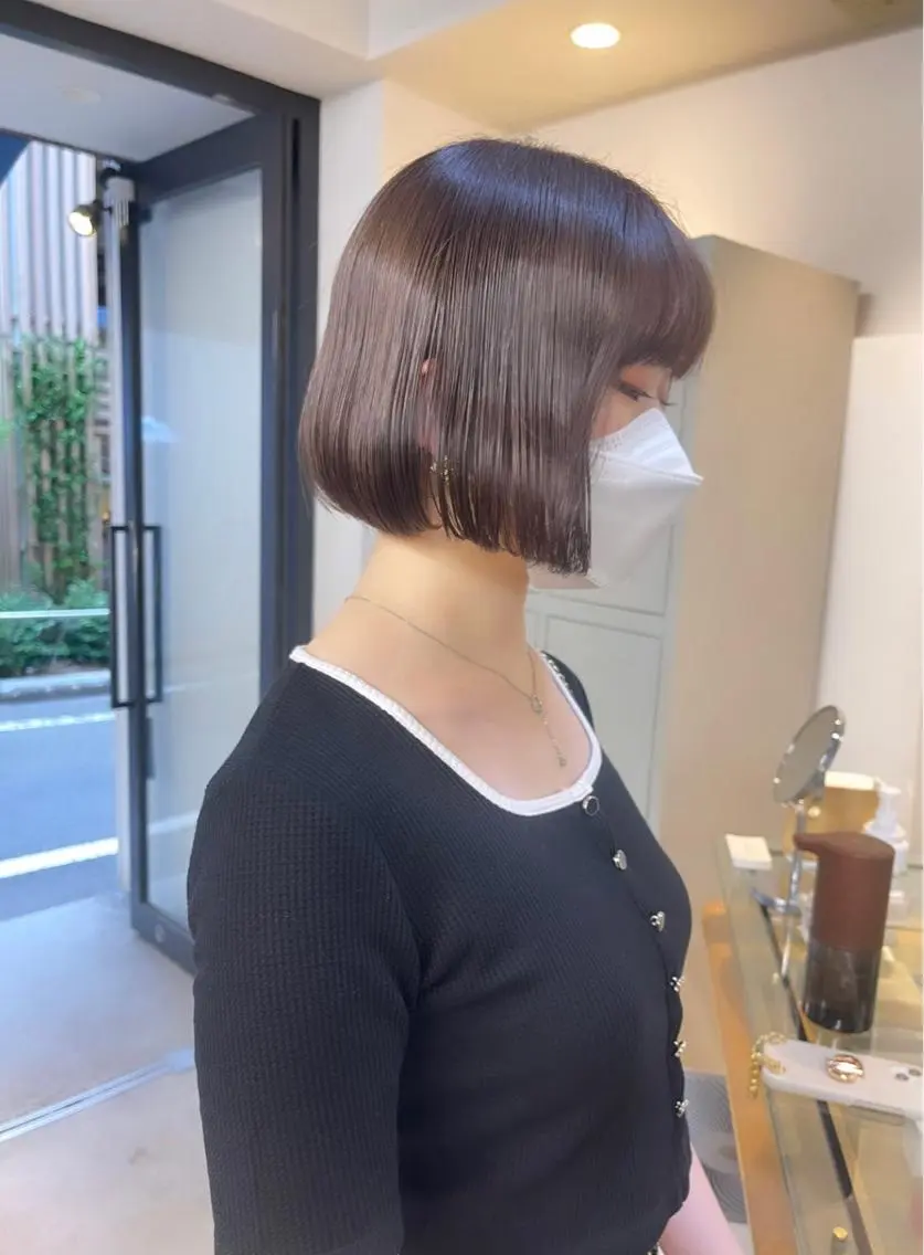 ショート カラー アッシュ アッシュブラウン ブリーチ ブラウンカラー ダブルカラー ヘアカラー トリートメント 渋谷ケアブリーチ Suuのヘアスタイル