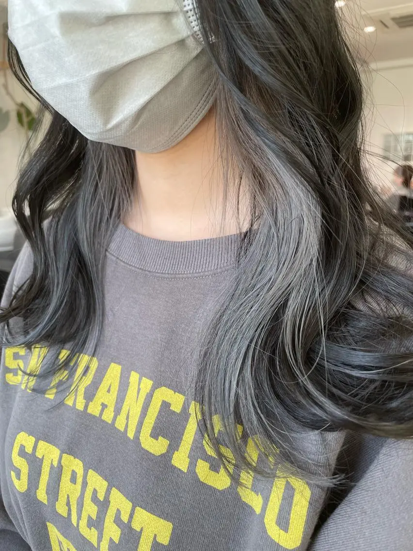 ロング カラー ヘアカラー 京都美容師 塩のヘアスタイル