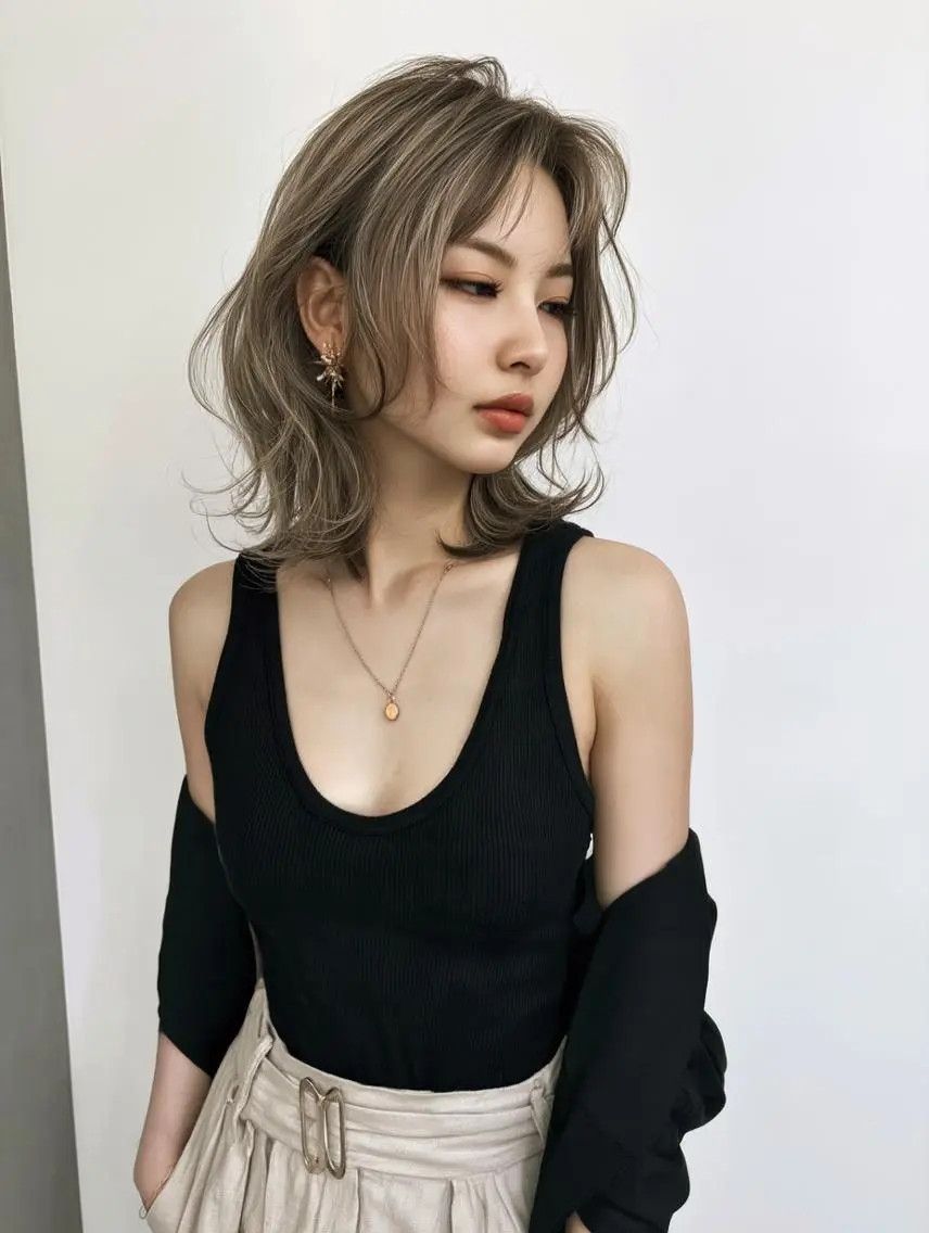 ショート ヘアカラー 縮毛矯正×レイヤー Hiroto/表参道のヘアスタイル