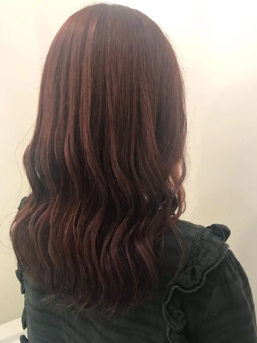 セミロング カラー i sのヘアスタイル